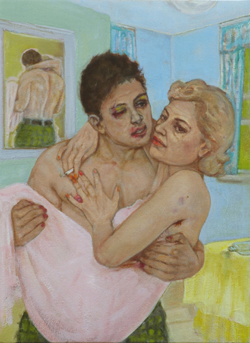 Eliza Griffiths "Private Affair" 2000, oil on canvas, 11" x 9", private collection