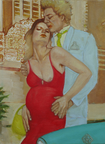 Eliza Griffiths "Too Strong to Deny" 2000, oil on canvas, 11" x 9", private collection